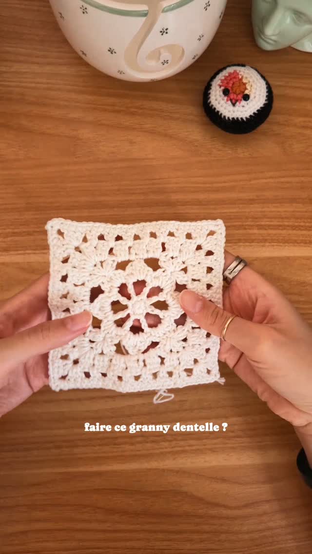 Combien de temps pour crocheter ce carré en dentelle ? Allez, je lance le chrono ⏱️  — reel Korê Studio
